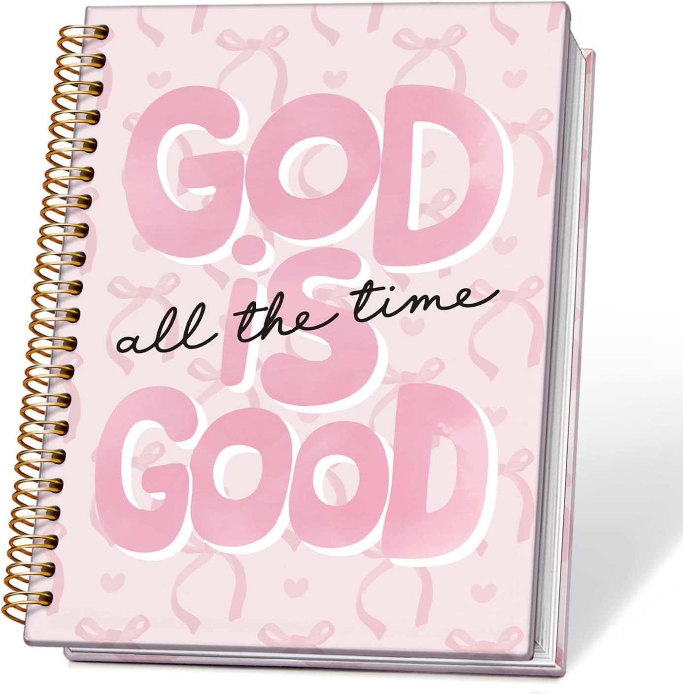 Pink Coquette Bow God Is Good Journal