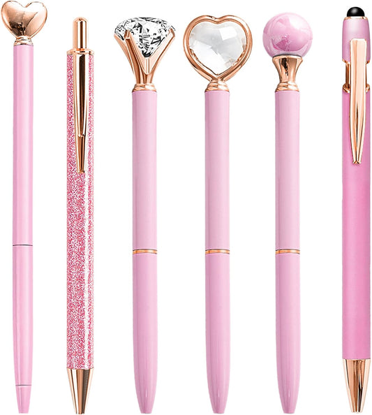 Pink Gem Ballpoint Pens
